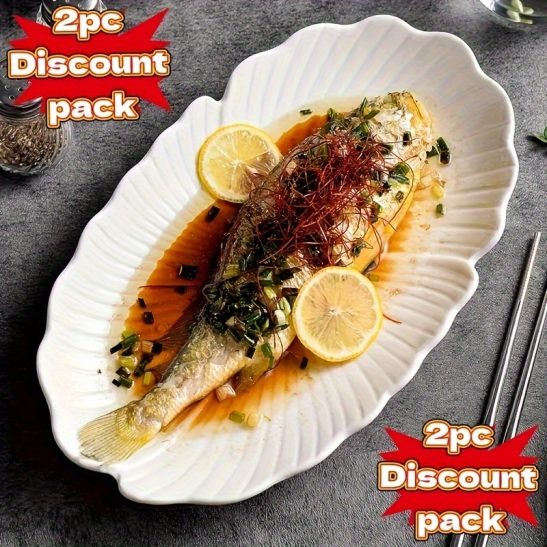 2pcs Lace Fish Plate